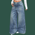 Linnea – Trendiga vida jeans med tvättad look