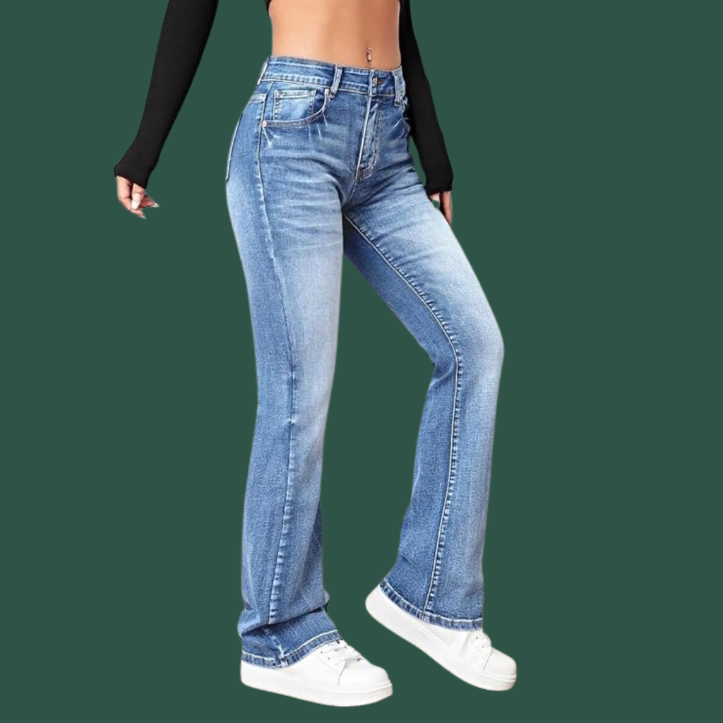 Klara – Figurnära jeans med lätt utsvängda ben